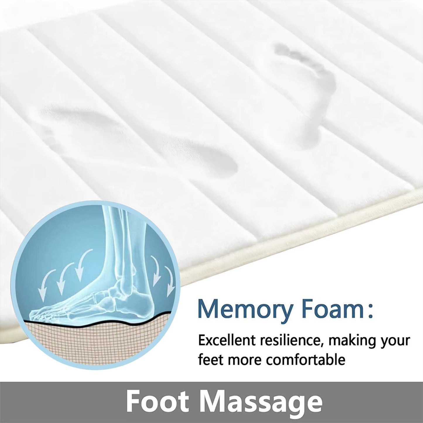Super Absorbent Bath Mat Memory Foam Carpet Non-Slip Bathroom Rug Bathtub Side Floor Rugs Shower Room Doormat Toilet Footpad